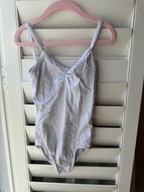 Sleek White Spaghetti-Strap Bodysuit